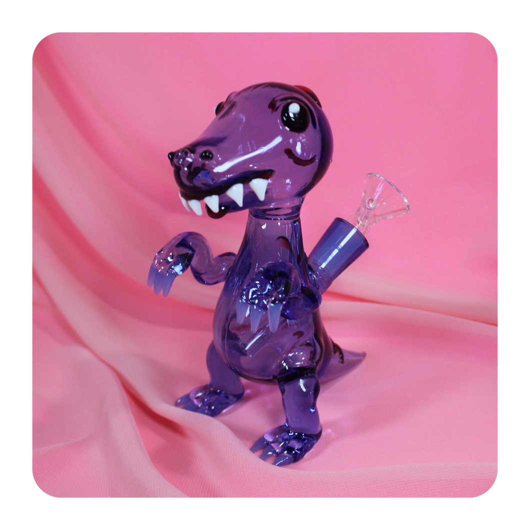 Blue Dinosaur Bong T-Rex Rig Water Pipe