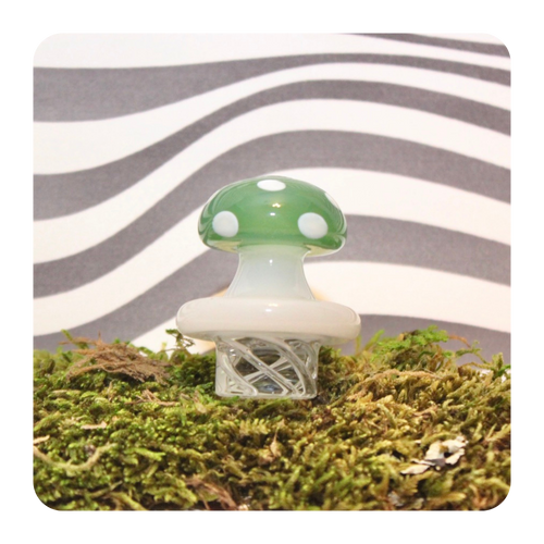 Green Mushroom Carb Cap for Rig and Babger