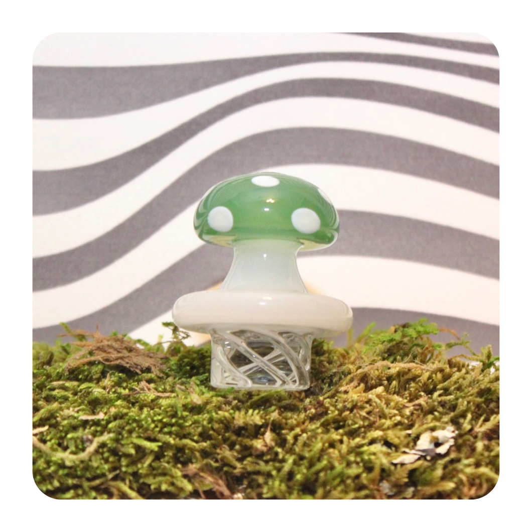 Green Mushroom Carb Cap for Rig and Babger