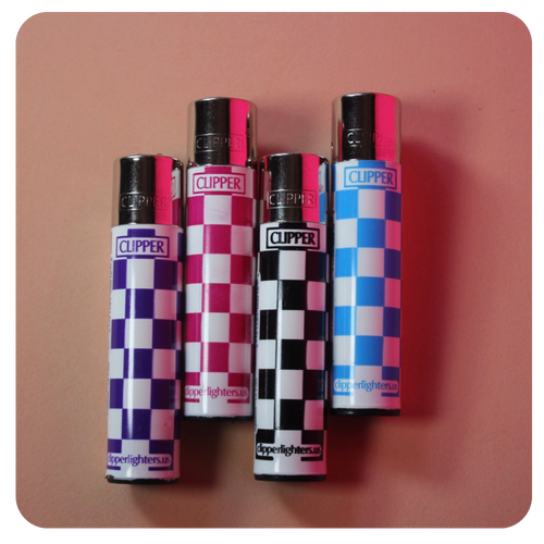 Checkered Clipper Lighters 4-pack | Shop Bloomfield