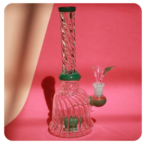 Crystal Green Twisty Bong | Cute Water Pipe