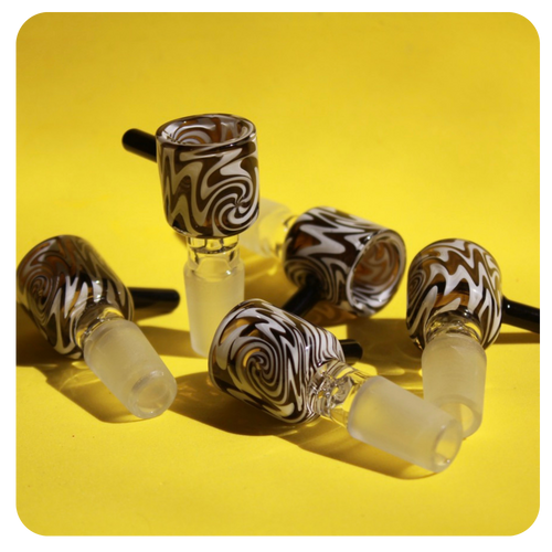 Trippy Black and White Bowl Piece | 14mm