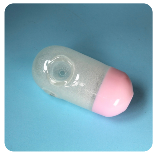 Pink Glow in the Dark Pill Pipe for Smoking | Shop Bloomfield