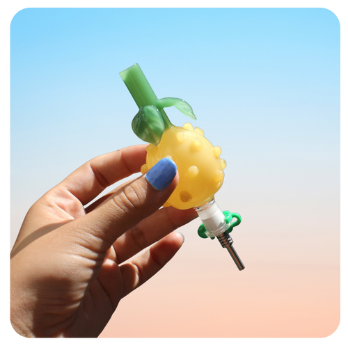 Pineapple Nectar Collector | Cute Dab Straw for Smoking Concentrates