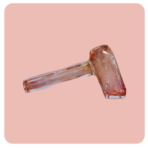 Cute Pink Hammer Bubbler Pipe for Smoking