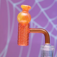 Load image into Gallery viewer, 14mm Orange Banger with Matching Orange Carb Cap | Cute Online Smoke Shop

