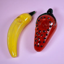 Load image into Gallery viewer, 420 Banana Weed Pipe with Strawberry Weed Pipe
