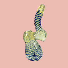 Load image into Gallery viewer, Blue Striped Bubbler for Smoking | Cute Online Smoke Shop | 420 Bubbler
